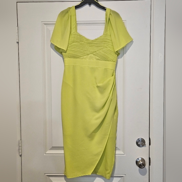 NWT ADELYN RAE Green Bodice Cocktail Midi Dress sz M - Picture 2 of 12